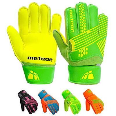 meteor Gants de Gardien de But pour Les Jeunes Adultes Junior Enfants Garçons Gardien de But Fort Grip Finger Spines Protection Prevent Blessures Relief Football Match Top (#8, Vert) - Publicité meteor Gants de Gardien de But pour Les Jeunes Adultes Junior Enfants Garçons Gardien de But Fort Grip Finger Spines Protection Prevent Blessures Relief Football Match Top (#8, Vert) - Publicité