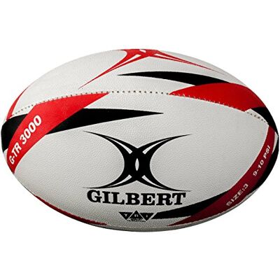 Gilbert - G-TR3000 - rouge - 3 - Rugby ball - Publicité Gilbert - G-TR3000 - rouge - 3 - Rugby ball - Publicité