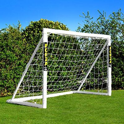 FORZA 1.8 m x 1.2 m But de Football en PVC Cage, Filet et Poteaux Résistants aux Intempéries Sac de transport, mur de tir et ballon de football en option - Publicité FORZA 1.8 m x 1.2 m But de Football en PVC Cage, Filet et Poteaux Résistants aux Intempéries Sac de transport, mur de tir et ballon de football en option - Publicité
