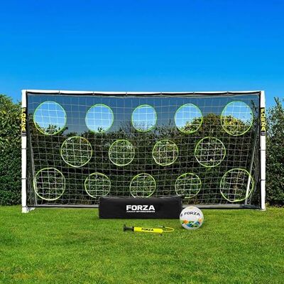 FORZA 3,7 m x 1,8 m But de Football en PVC Cage pour Enfants Poteaux Résistants aux Intempéries Sac de Transport, Mur de Tir et Ballon en Option - Publicité FORZA 3,7 m x 1,8 m But de Football en PVC Cage pour Enfants Poteaux Résistants aux Intempéries Sac de Transport, Mur de Tir et Ballon en Option - Publicité
