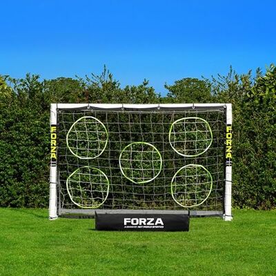 FORZA 1.8 m x 1.2 m But de Football en PVC Cage, Filet et Poteaux Résistants aux Intempéries Sac de transport, mur de tir et ballon de football en option - Publicité FORZA 1.8 m x 1.2 m But de Football en PVC Cage, Filet et Poteaux Résistants aux Intempéries Sac de transport, mur de tir et ballon de football en option - Publicité