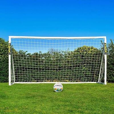 FORZA 3,7 m x 1,8 m But de Football en PVC Cage pour Enfants Poteaux Résistants aux Intempéries Sac de Transport, Mur de Tir et Ballon en Option - Publicité FORZA 3,7 m x 1,8 m But de Football en PVC Cage pour Enfants Poteaux Résistants aux Intempéries Sac de Transport, Mur de Tir et Ballon en Option - Publicité