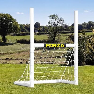 FORZA 3v3 Mini but de football et rugby – But de jardin multi-sports avec cadre en uPVC, filet résistant aux intempéries et montage facile – But d'entraînement portable pour athlètes juniors - Publicité FORZA 3v3 Mini but de football et rugby – But de jardin multi-sports avec cadre en uPVC, filet résistant aux intempéries et montage facile – But d'entraînement portable pour athlètes juniors - Publicité