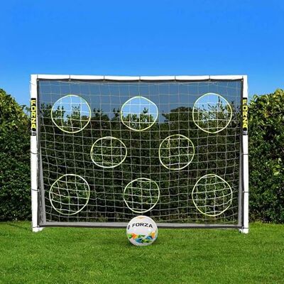 FORZA But de Football en PVC de 2,4 m x 1,8 m Cage de Foot de Jardin Résistante aux Intempéries Mur de Tir, Ballon et Sac en Option Entraînement à la Maison - Publicité FORZA But de Football en PVC de 2,4 m x 1,8 m Cage de Foot de Jardin Résistante aux Intempéries Mur de Tir, Ballon et Sac en Option Entraînement à la Maison - Publicité