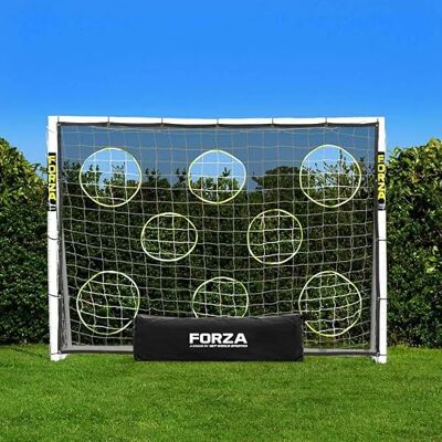FORZA But de Football en PVC de 2,4 m x 1,8 m Cage de Foot de Jardin Résistante aux Intempéries Mur de Tir, Ballon et Sac en Option Entraînement à la Maison - Publicité FORZA But de Football en PVC de 2,4 m x 1,8 m Cage de Foot de Jardin Résistante aux Intempéries Mur de Tir, Ballon et Sac en Option Entraînement à la Maison - Publicité