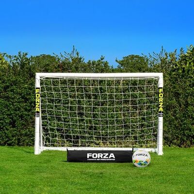 FORZA 1.8 m x 1.2 m But de Football en PVC Cage, Filet et Poteaux Résistants aux Intempéries Sac de transport, mur de tir et ballon de football en option - Publicité FORZA 1.8 m x 1.2 m But de Football en PVC Cage, Filet et Poteaux Résistants aux Intempéries Sac de transport, mur de tir et ballon de football en option - Publicité
