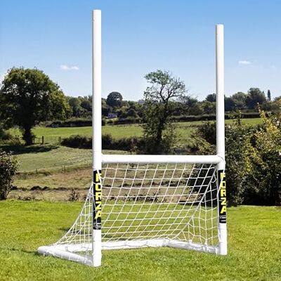 FORZA 3v3 Mini but de football et rugby – But de jardin multi-sports avec cadre en uPVC, filet résistant aux intempéries et montage facile – But d'entraînement portable pour athlètes juniors - Publicité FORZA 3v3 Mini but de football et rugby – But de jardin multi-sports avec cadre en uPVC, filet résistant aux intempéries et montage facile – But d'entraînement portable pour athlètes juniors - Publicité