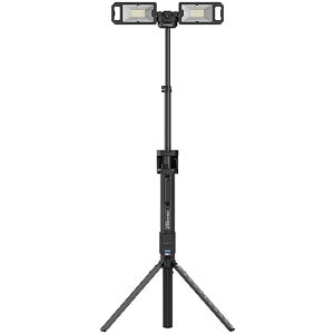 Scangrip TOWER 5 CONNECT : Trépied avec 2 projecteurs intégrés. Orientables à 360° et extensibles jusqu’à 2 mètres. Il dispose de 2 niveaux de luminosité. Compact, léger et facile à transporter et installer - Publicité Scangrip TOWER 5 CONNECT : Trépied avec 2 projecteurs intégrés. Orientables à 360° et extensibles jusqu’à 2 mètres. Il dispose de 2 niveaux de luminosité. Compact, léger et facile à transporter et installer - Publicité