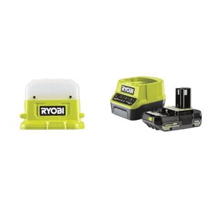 RYOBI Lanterne LED compacte 18V 3 intensités 500/200 / 40 Lumens 1 batterie 2Ah et 1 chargeur rapide - Publicité