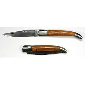Bois & Mots Laguiole Couteau de Poche 12 cm en Teck Lame de 10 cm Longueur Totale : 21,5 cm - Publicité Bois & Mots Laguiole Couteau de Poche 12 cm en Teck Lame de 10 cm Longueur Totale : 21,5 cm - Publicité