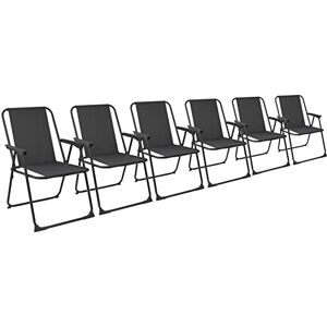 Harbour Housewares - De Jardin En Métal Pliant Fauteuil Bas Portable Camping Chaise Noir X6 - ChaiseAccent - Publicité Harbour Housewares - De Jardin En Métal Pliant Fauteuil Bas Portable Camping Chaise Noir X6 - ChaiseAccent - Publicité
