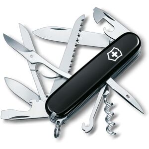 Victorinox Couteau Suisse Huntsman, 15 Fonctions, Swiss Made, Outil Multifonction Outdoor, y c. Ciseaux, Scie à Bois, Noir - Publicité Victorinox Couteau Suisse Huntsman, 15 Fonctions, Swiss Made, Outil Multifonction Outdoor, y c. Ciseaux, Scie à Bois, Noir - Publicité