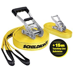 Schildkröt Slackline 15m, avec Ligne d'Enseignement pour Débutants, Ligne Robuste de 5 cm de Large pour Enfants et Adultes - Publicité Schildkröt Slackline 15m, avec Ligne d'Enseignement pour Débutants, Ligne Robuste de 5 cm de Large pour Enfants et Adultes - Publicité