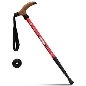 BAITER KRY T Bâton de randonnée rétractable en alliage d'aluminium Télescopique, réglable et antistatique Pour randonnée, red - Publicité BAITER KRY T Bâton de randonnée rétractable en alliage d'aluminium Télescopique, réglable et antistatique Pour randonnée, red - Publicité