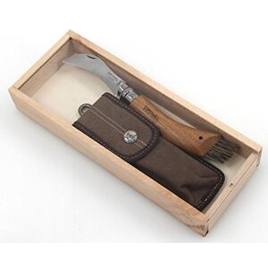Opinel 254148 Couteau à champignons en acier inoxydable Sandvik manche en chêne brosse en poil de sanglier étui en tissu boîtier en bois - Publicité Opinel 254148 Couteau à champignons en acier inoxydable Sandvik manche en chêne brosse en poil de sanglier étui en tissu boîtier en bois - Publicité