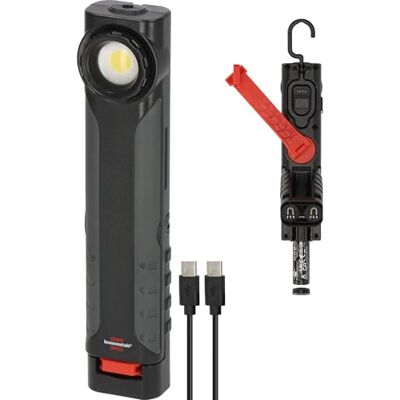 Brennenstuhl HL 600 AD Lampe à main LED à dynamo avec câble USB C (600 + 180 lm, IP54, IK08, lampe de travail à batterie avec jusqu'à 15 heures d'autonomie, crochet et aimants intégrés) - Publicité Brennenstuhl HL 600 AD Lampe à main LED à dynamo avec câble USB C (600 + 180 lm, IP54, IK08, lampe de travail à batterie avec jusqu'à 15 heures d'autonomie, crochet et aimants intégrés) - Publicité