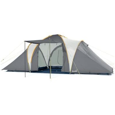skandika Daytona XXL Tente familiale dôme 6 Personnes 570 x 390 cm Colonne d'eau 3000 mm Tente familiale avec 3 Grandes cabines de Couchage - Publicité skandika Daytona XXL Tente familiale dôme 6 Personnes 570 x 390 cm Colonne d'eau 3000 mm Tente familiale avec 3 Grandes cabines de Couchage - Publicité