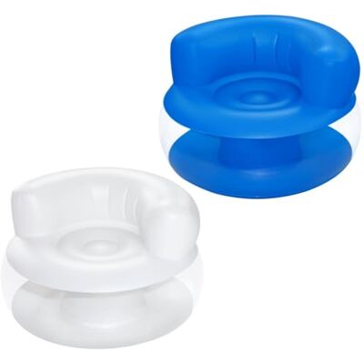 Bestway Fauteuil Gonflable Mod Pod 112 cm x 112 cm x 70 cm Blanc Bleu - Publicité Bestway Fauteuil Gonflable Mod Pod 112 cm x 112 cm x 70 cm Blanc Bleu - Publicité