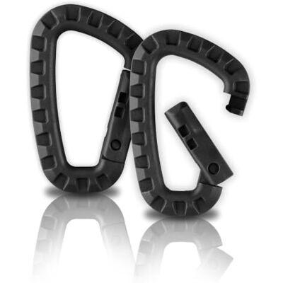 Mil-Tec Mousqueton ABS (2 pièces/emballage blister) - Publicité Mil-Tec Mousqueton ABS (2 pièces/emballage blister) - Publicité