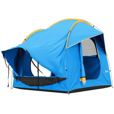 Outsunny Tente de Voiture hayon Famille 5-6 Personnes pour SUV Tente de camping avec 3 portes et fenêtre en maille, pour trekking, camping randonnée, bleu et orange - Publicité Outsunny Tente de Voiture hayon Famille 5-6 Personnes pour SUV Tente de camping avec 3 portes et fenêtre en maille, pour trekking, camping randonnée, bleu et orange - Publicité