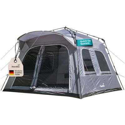 Skandika Tente Hognes 4 Protect Quick-Start Tente de Camping Pop up pour 4 Personnes, Montage Facile, étanche, Anti-UV Festival, Camping, Plein air - Publicité Skandika Tente Hognes 4 Protect Quick-Start Tente de Camping Pop up pour 4 Personnes, Montage Facile, étanche, Anti-UV Festival, Camping, Plein air - Publicité