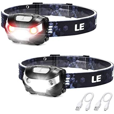 Lighting EVER LE Torche Frontale Rechargeable - Pack de 2, 1000L LED Étanche - Publicité Lighting EVER LE Torche Frontale Rechargeable - Pack de 2, 1000L LED Étanche - Publicité