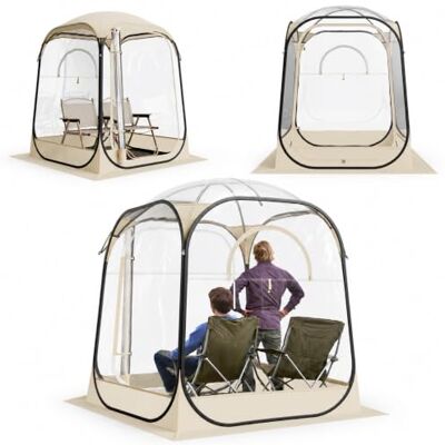 VEVOR Tente de Sport Pop up, 4 Tailles optionnelles, Tente à Bulles Transparente pour 1 à 6 Personnes, Pod d'extérieur étanche avec Tapis de Sol et Housse supérieure, tentes de Jardin Igloo dôme abri - Publicité VEVOR Tente de Sport Pop up, 4 Tailles optionnelles, Tente à Bulles Transparente pour 1 à 6 Personnes, Pod d'extérieur étanche avec Tapis de Sol et Housse supérieure, tentes de Jardin Igloo dôme abri - Publicité