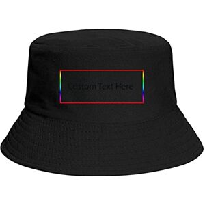 Miujonvy Chapeaux de pêche sur mesure avec texte personnalisé ici Bob imprimé par transfert de chaleur Noir, Noir , taille unique - Publicité Miujonvy Chapeaux de pêche sur mesure avec texte personnalisé ici Bob imprimé par transfert de chaleur Noir, Noir , taille unique - Publicité