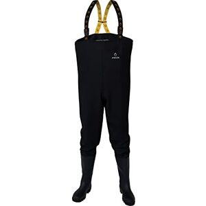 PROS Cuissardes imperméables pour la chasse et la pêche à la mouche avec bottes en caoutchouc Noir Taille 44 - Publicité PROS Cuissardes imperméables pour la chasse et la pêche à la mouche avec bottes en caoutchouc Noir Taille 44 - Publicité