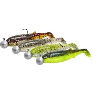 Savage Gear - Cannibal Shad RTF 10cm - Darkwater mix - 4-pack -leurre - Publicité Savage Gear - Cannibal Shad RTF 10cm - Darkwater mix - 4-pack -leurre - Publicité