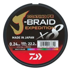 Daiwa J Braid Expedition X8E - Ligne de pêche multicolore - Publicité Daiwa J Braid Expedition X8E - Ligne de pêche multicolore - Publicité
