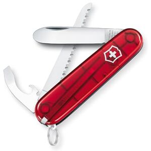My First Victorinox, Mini Couteau de Poche Suisse pour Enfants, Léger, Multitool, 9 Fonctions, Rouge Transparent - Publicité My First Victorinox, Mini Couteau de Poche Suisse pour Enfants, Léger, Multitool, 9 Fonctions, Rouge Transparent - Publicité