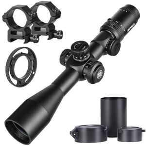 SPINA OPTICS 4-16x44 / 6-24x50 SFP 2nd Focal Flat Rifle avec mil Dot Reticle et Support annulaire de 20 mm, Lunette de visée Noires étanches et antibuées, Tube de 30 mm (4-16x44 SFP) - Publicité SPINA OPTICS 4-16x44 / 6-24x50 SFP 2nd Focal Flat Rifle avec mil Dot Reticle et Support annulaire de 20 mm, Lunette de visée Noires étanches et antibuées, Tube de 30 mm (4-16x44 SFP) - Publicité