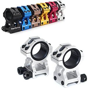 WestHunter Optics Picatinny Scope Rings, 1 inch 30 mm Tactical Precision Scope Mount High Profile, Silver - Publicité WestHunter Optics Picatinny Scope Rings, 1 inch 30 mm Tactical Precision Scope Mount High Profile, Silver - Publicité