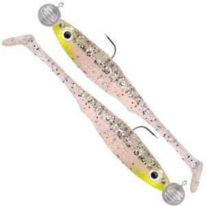 Spro Roue en caoutchouc avec tête de jig, 8 cm, 5 + 7 g, couleur : UV Salt & Pepper - Publicité Spro Roue en caoutchouc avec tête de jig, 8 cm, 5 + 7 g, couleur : UV Salt & Pepper - Publicité