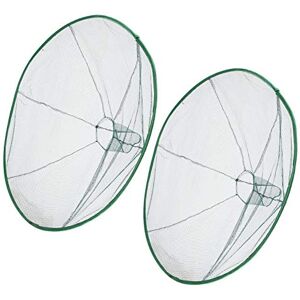 Keenso Lot de 2 Filets de pêche circulaires Pliables et rétractables de 80 cm, en Nylon Haute résistance, pour crevettes flottantes - Publicité Keenso Lot de 2 Filets de pêche circulaires Pliables et rétractables de 80 cm, en Nylon Haute résistance, pour crevettes flottantes - Publicité