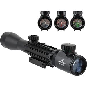 FOCUHUNTER Lunette de Visée 3-9X40mm Tactique Lunette de Tir Sniper Illuminé Rouge/Vert Réticule avec Intégral 11/20mm Picatinny Montage de Rail pour Arbalète Airsoft Chasse - Publicité FOCUHUNTER Lunette de Visée 3-9X40mm Tactique Lunette de Tir Sniper Illuminé Rouge/Vert Réticule avec Intégral 11/20mm Picatinny Montage de Rail pour Arbalète Airsoft Chasse - Publicité