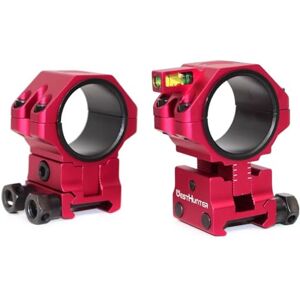 WestHunter Optics Precision Picatinny Scope Rings, 34 mm Tube Adjustable Height Scope Mount with Bubble Level, 30 mm & 25.4 Adapter Red - Publicité WestHunter Optics Precision Picatinny Scope Rings, 34 mm Tube Adjustable Height Scope Mount with Bubble Level, 30 mm & 25.4 Adapter Red - Publicité