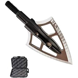 MILAEM Tir à l'arc Pointes de flèche 100Grain Broadheads Pointe de flèche de Chasse pour Arc à poulies Arc Classique (6X Broadheads + Box) - Publicité MILAEM Tir à l'arc Pointes de flèche 100Grain Broadheads Pointe de flèche de Chasse pour Arc à poulies Arc Classique (6X Broadheads + Box) - Publicité