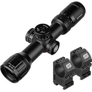 SPINA OPTICS IronClaw 2-10x32 AO Lunette de visée avec réticule illuminé Rouge et Vert 5 Niveaux,Tube de 30mm, Plans focaux Secondaires Lunettes de tir (avec Monture à Anneaux 20mm) - Publicité SPINA OPTICS IronClaw 2-10x32 AO Lunette de visée avec réticule illuminé Rouge et Vert 5 Niveaux,Tube de 30mm, Plans focaux Secondaires Lunettes de tir (avec Monture à Anneaux 20mm) - Publicité