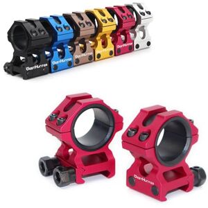 WestHunter Optics Picatinny Scope Rings, 1 inch 30 mm Tactical Precision Scope Mount Low Profile, Red - Publicité WestHunter Optics Picatinny Scope Rings, 1 inch 30 mm Tactical Precision Scope Mount Low Profile, Red - Publicité