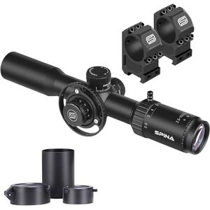 SPINA OPTICS Lunette de visée 2.5-10x32 SFP Lunette Chasse avec éclairage mil Dot Reticle, Tube de 30 mm deuxième Plan Focal avec Support annulaire de 20 mm - Publicité SPINA OPTICS Lunette de visée 2.5-10x32 SFP Lunette Chasse avec éclairage mil Dot Reticle, Tube de 30 mm deuxième Plan Focal avec Support annulaire de 20 mm - Publicité