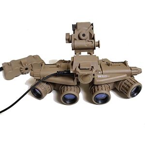 FMA GPNVG18 Lunettes de vision nocturne pour airsoft Paintball non fonctionnelles Modèle tactique Chasse Cosplay Dummy NVG L4G24 Support de casque en plastique (DE) - Publicité FMA GPNVG18 Lunettes de vision nocturne pour airsoft Paintball non fonctionnelles Modèle tactique Chasse Cosplay Dummy NVG L4G24 Support de casque en plastique (DE) - Publicité