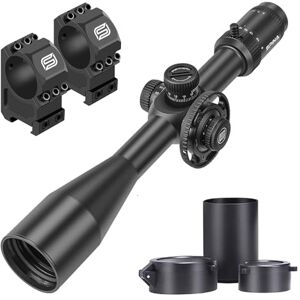 SPINA OPTICS 6-24x50E FFP II première Lunette de Fusil à Plan Focal avec Treillis de précision mrad Rouge et visière (avec Support 20mm) - Publicité SPINA OPTICS 6-24x50E FFP II première Lunette de Fusil à Plan Focal avec Treillis de précision mrad Rouge et visière (avec Support 20mm) - Publicité