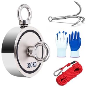 YADODO Peche a l'aimant Double Face Aimant de Peche 300kg pour Peche Ramasse Monnaie Chasse Au Trésor avec Grapin Corde 20m Mousqueton Une Paire de Gants - Publicité YADODO Peche a l'aimant Double Face Aimant de Peche 300kg pour Peche Ramasse Monnaie Chasse Au Trésor avec Grapin Corde 20m Mousqueton Une Paire de Gants - Publicité