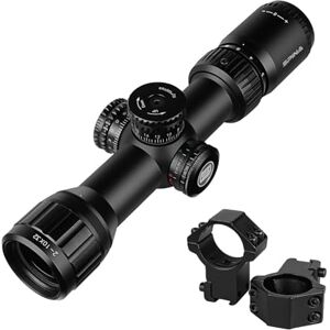 SPINA OPTICS IronClaw 2-10x32 AO Lunette de visée avec réticule illuminé Rouge et Vert 5 Niveaux,Tube de 30mm, Plans focaux Secondaires Lunettes de tir (avec Monture à Anneaux 11mm) - Publicité SPINA OPTICS IronClaw 2-10x32 AO Lunette de visée avec réticule illuminé Rouge et Vert 5 Niveaux,Tube de 30mm, Plans focaux Secondaires Lunettes de tir (avec Monture à Anneaux 11mm) - Publicité