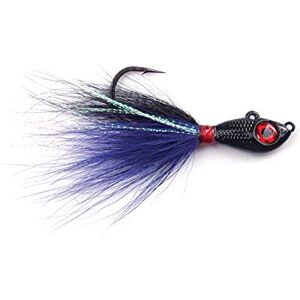 Mustad Big Eye Bucktail Noir/Violet 118 ML - Publicité Mustad Big Eye Bucktail Noir/Violet 118 ML - Publicité