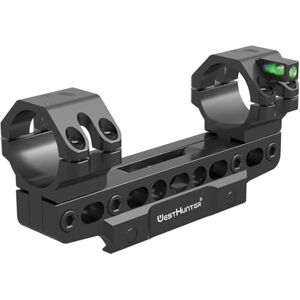 WestHunter Optics Support de lunette de visée Picatinny de précision 100 MOA Support déporté 30 mm avec niveau à bulle et adaptateur 2,5 cm Hauteur réglable - Publicité WestHunter Optics Support de lunette de visée Picatinny de précision 100 MOA Support déporté 30 mm avec niveau à bulle et adaptateur 2,5 cm Hauteur réglable - Publicité