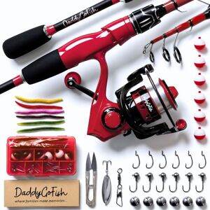 Daddygofish Ensemble Combiné Canne à Pêche Et Moulinet Avec Boîte à Matériel Canne à Pêche Kit De Canne à Pêche Télescopique En Fibre De Carbone Moulinet Spinning Pour Voyage, Kit - Publicité Daddygofish Ensemble Combiné Canne à Pêche Et Moulinet Avec Boîte à Matériel Canne à Pêche Kit De Canne à Pêche Télescopique En Fibre De Carbone Moulinet Spinning Pour Voyage, Kit - Publicité