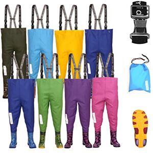 3Kamido Enfant Cuissardes de pêche Jeunesse 10 modèles, Taille Ajustable, Bretelles durables, Boucle Nexus, Waders, Bottes de pêche, Poitrine échassiers, 20-35 EU (34/35, Canards/Jaune) - Publicité 3Kamido Enfant Cuissardes de pêche Jeunesse 10 modèles, Taille Ajustable, Bretelles durables, Boucle Nexus, Waders, Bottes de pêche, Poitrine échassiers, 20-35 EU (34/35, Canards/Jaune) - Publicité